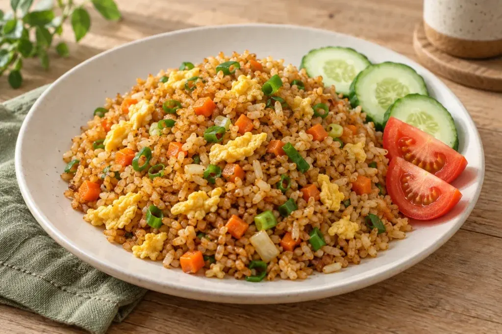 Ilustrasi nasi goreng telur untuk inspirasi menu rumahan